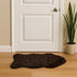 2' X 3' Black Faux Sheepskin Animal Print Washable Area Rug